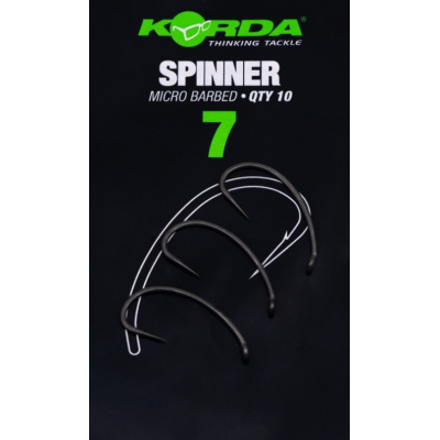 KORDA Крючок Spinner PTFE №7 с бородкой 10шт