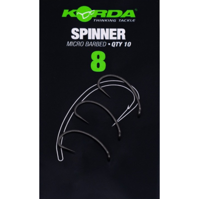 KORDA Крючок Spinner PTFE №8 с бородкой 10шт