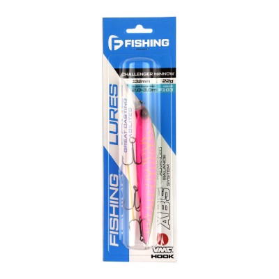 F-FISHING Воблер Challenger Minnow 132SF 132мм 22г 2-3м F103 Медленно всплывающий