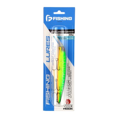 F-FISHING Воблер Challenger Minnow 132SF 132мм 22г 2-3м F104 Медленно всплывающий
