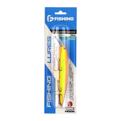 F-FISHING Воблер Challenger Minnow 132SF 132мм 22г 2-3м F201 Медленно всплывающий