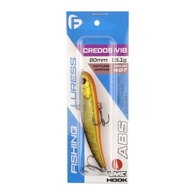 F-FISHING Воблер Credos Vib 80S 80мм 15.1г 487 Тонущий