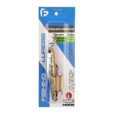 F-FISHING Воблер Fiskar Minnow 70DR-SP 70мм 6.2г 1.2-2.0м F101 Суспендр