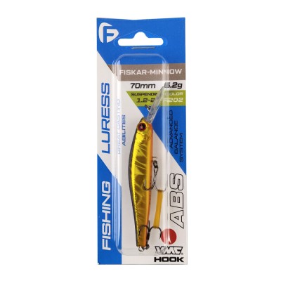 F-FISHING Воблер Fiskar Minnow 70SP 70мм 5.7г 0.6-1.2м F102 Суспендр F-FISHING Воблер Fiskar Minnow 70SP 70мм 5.7г 0.6-1.2м F102 Суспендр