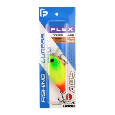 F-FISHING Воблер Flex 55F 55мм 9.5г 0.3-0.6м 452 Плавающий
