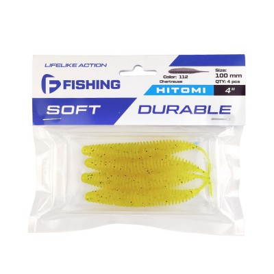 F-FISHING Слаг Hitomi 4" #112 Chartreuse 10см 4шт F-FISHING Слаг Hitomi 4" #112 Chartreuse 10см 4шт