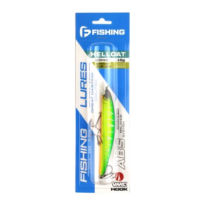 F-FISHING Воблер Hellcat 110SP 110мм 16г 0.5-1.0м 004 Суспендр