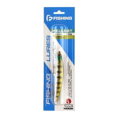 F-FISHING Воблер Hellcat 110SP 110мм 16г 0.5-1.0м 021 Суспендр