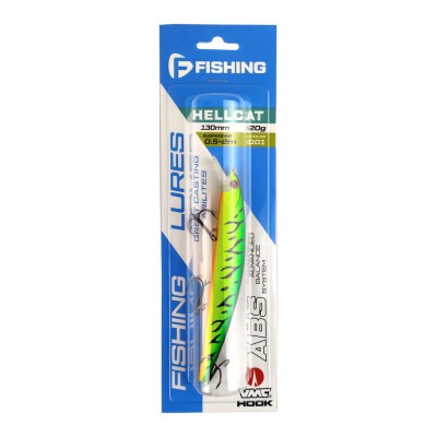 F-FISHING Воблер Hellcat 130SP 130мм 20г 0.5-2.0м 001 Суспендр