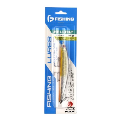 F-FISHING Воблер Hellcat 130SP 130мм 20г 0.5-2.0м 009 Суспендр