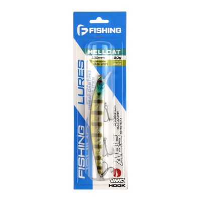 F-FISHING Воблер Hellcat 130SP 130мм 20г 0.5-2.0м 021 Суспендр