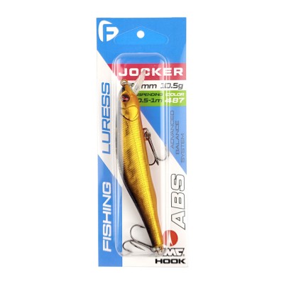 F-FISHING Воблер Jocker 90SP 90мм 10.5г 0.5-1.0м 487 Суспендр
