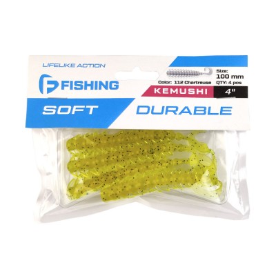 FLAGMAN Мягкая приманка Kemushi 4'' #112 Chartreuse 10см 4шт FLAGMAN Мягкая приманка Kemushi 4'' #112 Chartreuse 10см 4шт
