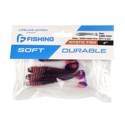 F-FISHING Виброхвост Mystic Fish 4" #0526 Violet Pink 10см 4шт F-FISHING Виброхвост Mystic Fish 4" #0526 Violet Pink 10см 4шт