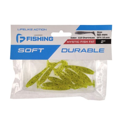F-FISHING Виброхвост Mystic Fish Fat 2" #112 Chartreuse 5см 10шт F-FISHING Виброхвост Mystic Fish Fat 2" #112 Chartreuse 5см 10шт