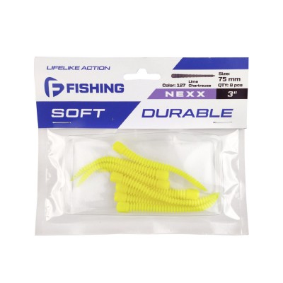 F-FISHING Слаг Nexx 3" #127 Lime Chartreuse 7.5см 8шт F-FISHING Слаг Nexx 3" #127 Lime Chartreuse 7.5см 8шт