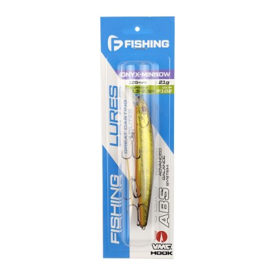 F-FISHING Воблер Onyx Minnow 128SP 128мм 21г F102 Суспендр