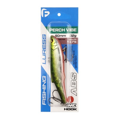 F-FISHING Воблер Perch Vibe 90мм 32г Y175 Тонущий