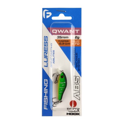 F-FISHING Воблер Qwant 35мм 2.5г 0.5-2.0м 470 Плавающий