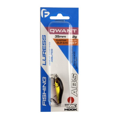 F-FISHING Воблер Qwant 35 мм 2.5 г 0.3-1.0 м 487 Плавающий F-FISHING Воблер Qwant 35 мм 2.5 г 0.3-1.0 м 487 Плавающий
