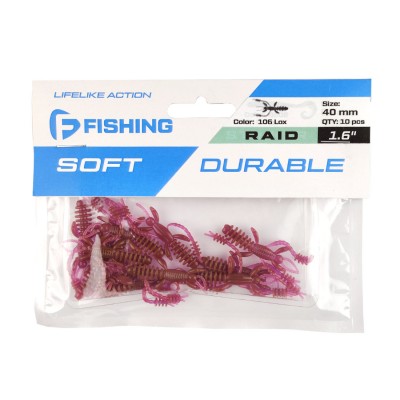 FLAGMAN Мягкая приманка Raid 1.6" #106 Lox 4см 10шт