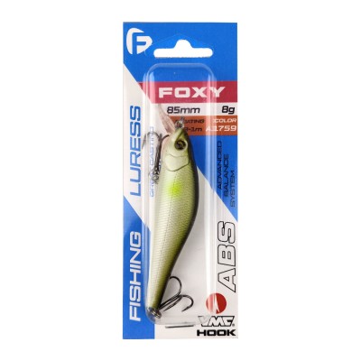 F-FISHING Воблер Foxi 80мм 8г 0.3-1.0м A1759 Плавающий