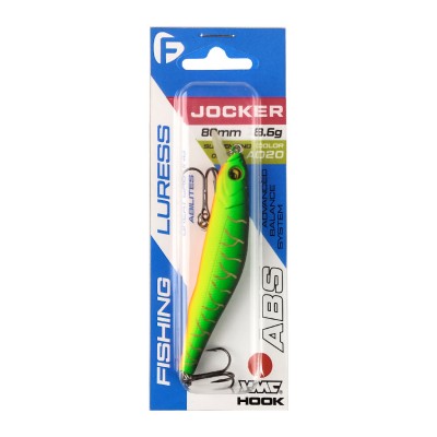 F-FISHING Воблер Jocker 80SP 80мм 8.6г 0.3-1.5м A020 Суспендр F-FISHING Воблер Jocker 80SP 80мм 8.6г 0.3-1.5м A020 Суспендр