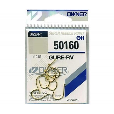 OWNER Крючок Gure-Rv gold №1 7шт Крючок фидер,поплавок OWNER