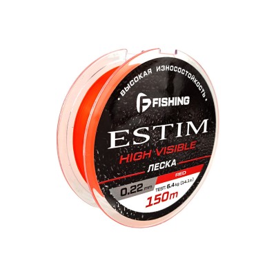 F-FISHING Леска Estim Red 150м 0,22мм 6,4кг/14,1lb