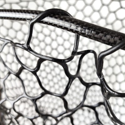 FISH SEASON Голова подсака 50х40х45см сетка силикон черный d ячейки 30мм рамка карбон 480г