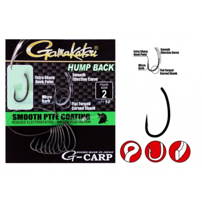 GAMAKATSU Крючок Hump Back PTFE №2 10шт