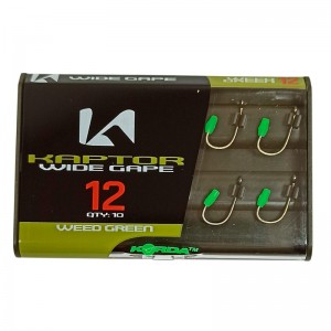 KORDA Крючок Kaptor Wide Gape Weed №12 с бородкой СНЯТ С ПРОИЗВОДСТВА