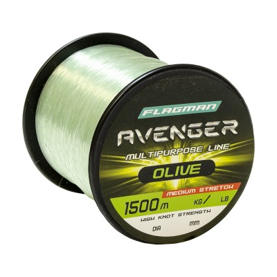 FLAGMAN Леска Avenger Olive Line 1500м 0,25мм 6,8кг/15lb