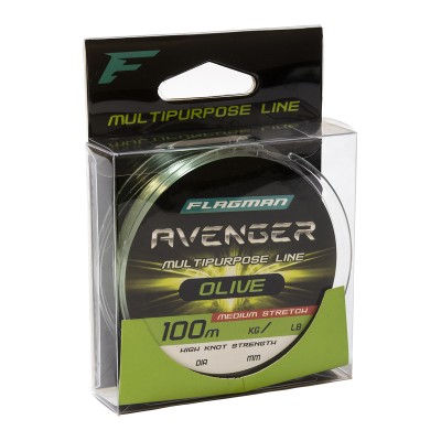 FLAGMAN Леска Avenger Olive Line 100м 0,20мм 4,2кг/9,3lb