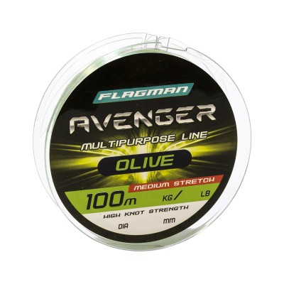 FLAGMAN Леска Avenger Olive Line 100м 0,20мм 4,2кг/9,3lb