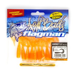 FLAGMAN Твистер Cheesy 2.5" Chart orange 6.4см 10шт