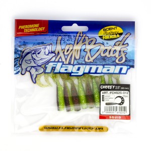 FLAGMAN Твистер Cheesy 2.5" Green pumpkin lime 6.4см 10шт