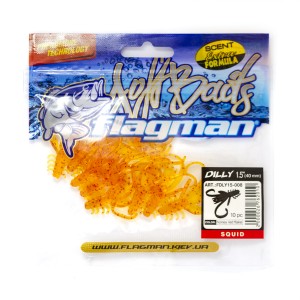 FLAGMAN Мягкая приманка Dilly 1.5" Honey Red Flake Squid 3.8см 10шт