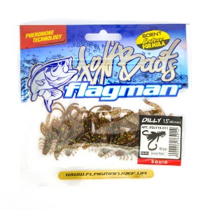 FLAGMAN Мягкая приманка Dilly 1.5" Brown Flash Squid 3.8см 10шт