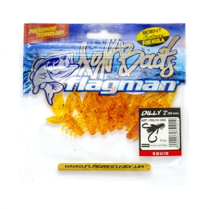 FLAGMAN Мягкая приманка Dilly 2" Honey Red Flake Squid 5см 8шт