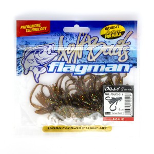 FLAGMAN Мягкая приманка Dilly 2" Brown Flash Squid 5см 8шт