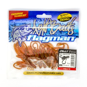 FLAGMAN Мягкая приманка Dilly 2" UV Motor Oil Squid 5см 8шт