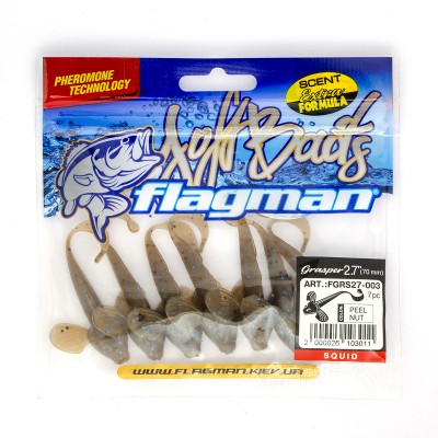 FLAGMAN Виброхвост Grasper 2,7" #003 Peel Nut 7см 7шт