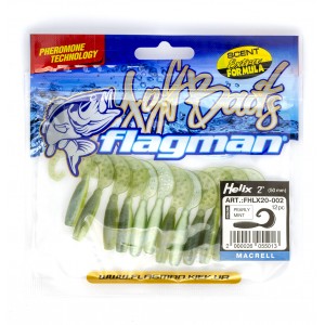 FLAGMAN Твистер Helix 2" #002 Pearly mint 5см 12шт