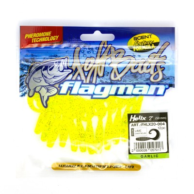 FLAGMAN Твистер Helix 2" #004 Lime chartreuse 5см 12шт