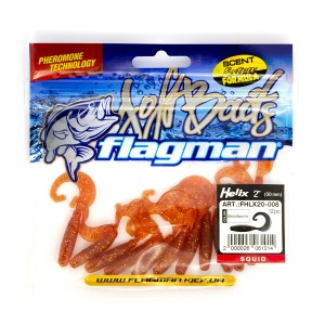 FLAGMAN Твистер Helix 2" #008 Bloodworm 5см 12шт