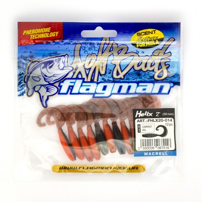 FLAGMAN Твистер Helix 2" #014 Carrot oil 5см 12шт