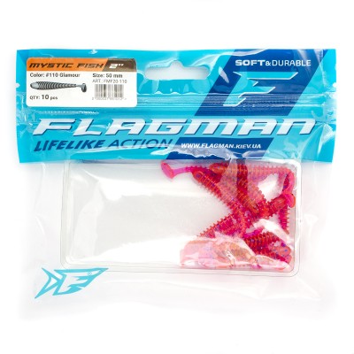 FLAGMAN Виброхвост Mystic Fish 2" #110 Glamour 5см 10шт