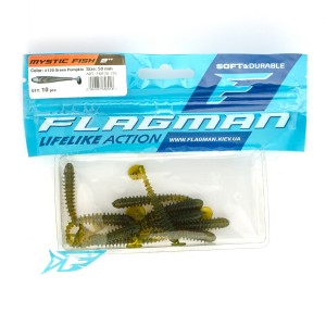 FLAGMAN Виброхвост Mystic Fish 2" #120 Green Pumpkin 5см 10шт