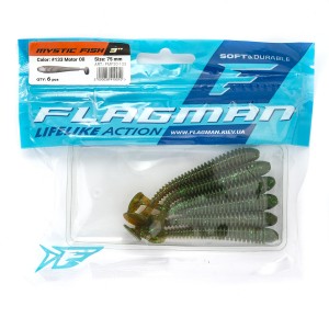 FLAGMAN Виброхвост Mystic Fish 3" #133 Motor Oil 7.5см 5шт